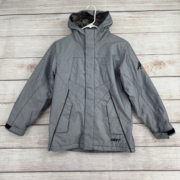 Columbia Convert Pinstripe Snowboard Ski Jacket Youth 10/12 Gray Bird of Prey - Picture 1 of 14